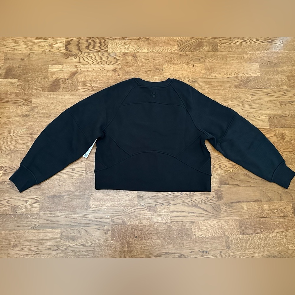 NWT Lululemon🍋 Black Scuba Oversized Pullover Wordmark Size XS/S - Picture 14 of 16